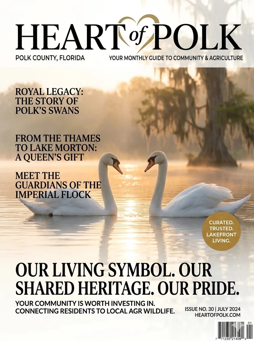 Heart of Polk Issue #30 - Lake Morton Swans, July 2024